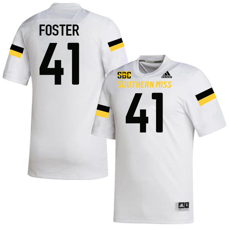 Southern Miss Golden Eagles #41 Ahmere Foster Football Jersey Stitched-White Southern Miss Golden Eagles #41 Ahmere Foster Football Jersey Stitched-White